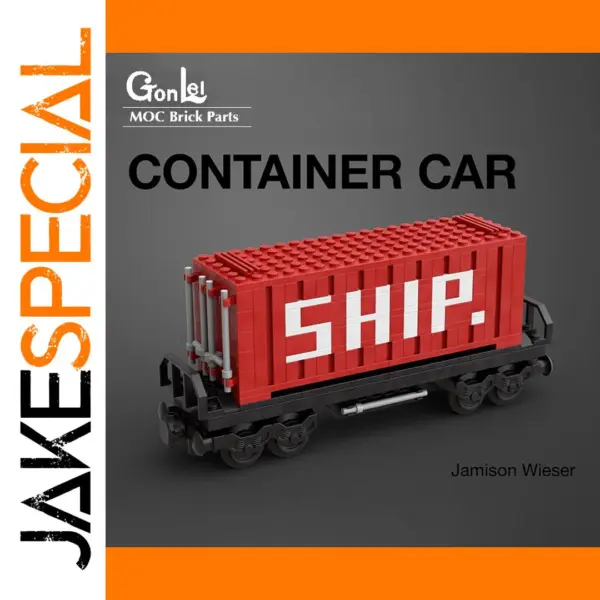 Shipping Container Car MOC Building Block Set