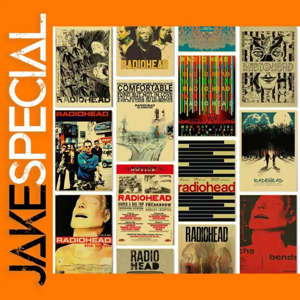 Radiohead Retro Album Art Poster Print