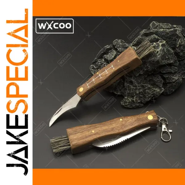 Folding Chef Knife with Brush for Mushrooms