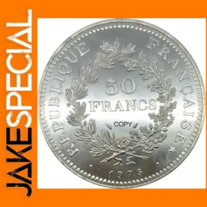 1975 50 Francs French Hercule Coin Replica