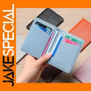 Genuine Leather Multi-Card Travel Wallet