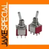 2PCS Red Mini 2 Way Toggle Switches DPDT