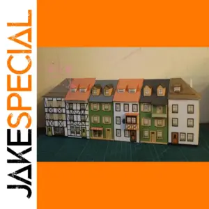 German Row House 3D Paper Model DIY Kit