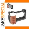PULUZ Wood Handle Metal Camera Cage for Sony A6000