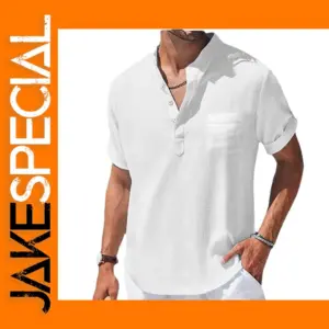 Men's Casual Summer Linen Pocket Shirt