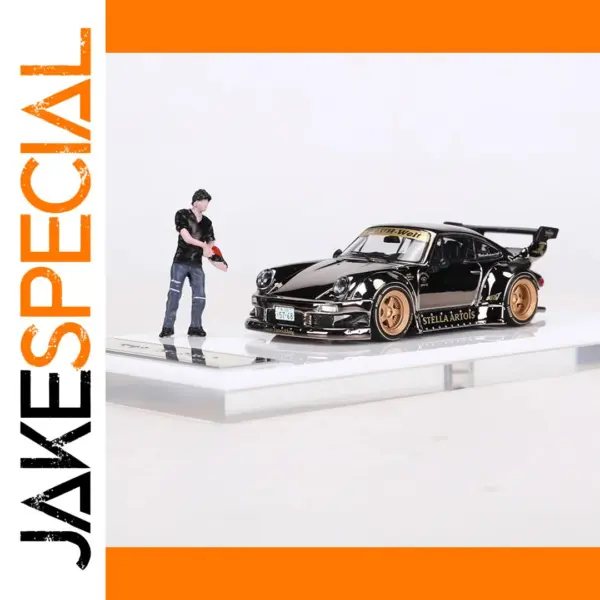 1:64 RWB930 Electroplating Black Alloy Car Model