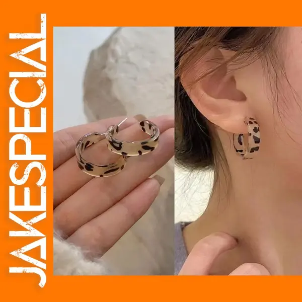 Trendy Acrylic Hoop Earrings for Women