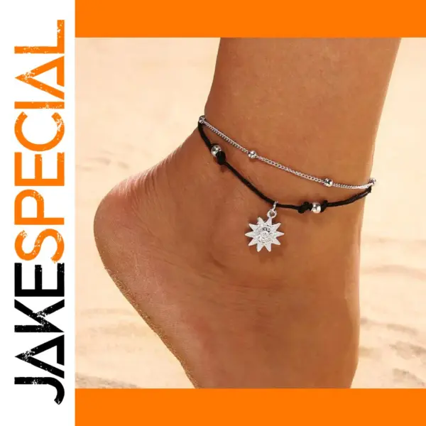 Vintage Boho Multi Layer Bead Anklet for Women