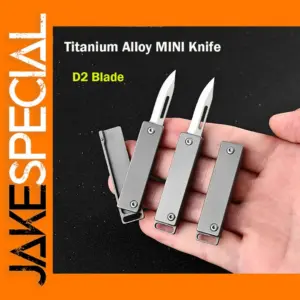Titanium Alloy Folding Knife D2 Blade EDC Tool