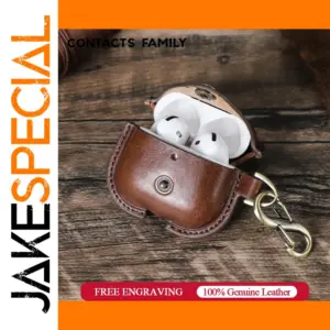 Genuine Leather Case for AirPods 4