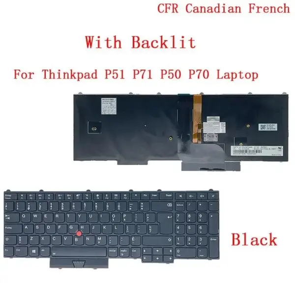 Backlit Keyboard for Lenovo Thinkpad P51 P71 P50 P70 - Image 12