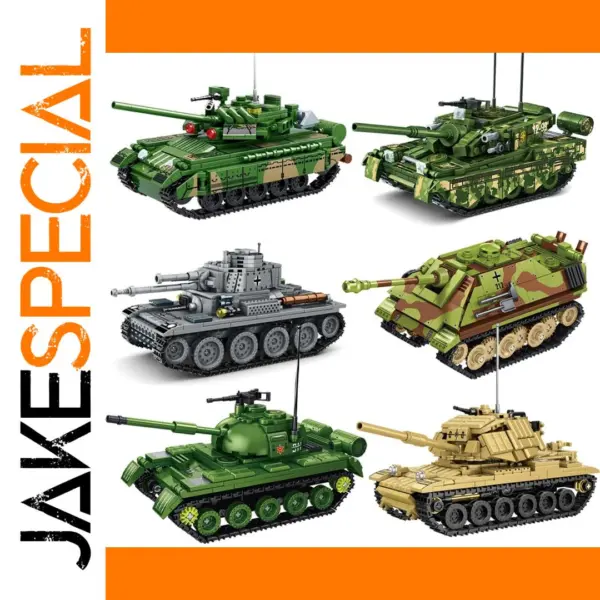 WW2 Germany Jagdpanther G1 Tank Building Set
