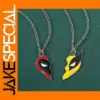 Marvel Deadpool & Wolverine Heart Pendant Set