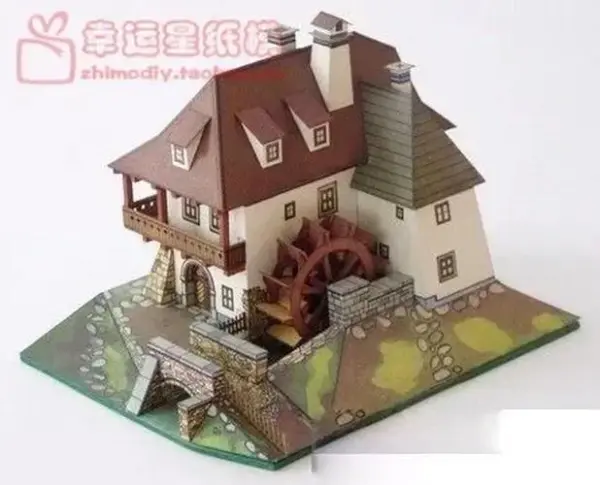 European Architecture Windmill Paper Model Kit - Image 8