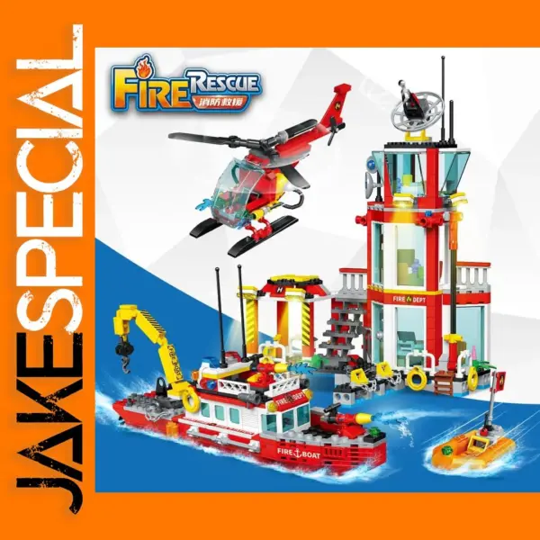 City Fire Station Building Blocks Set 779pcs