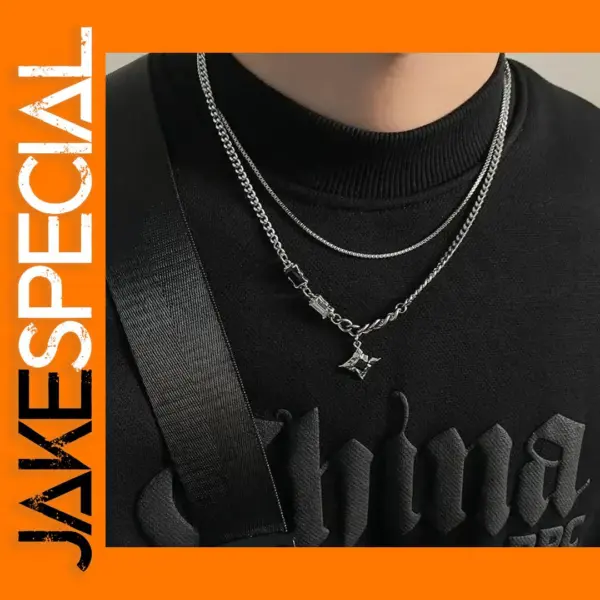 Black Zircon Starlight Pendant Necklace for Women
