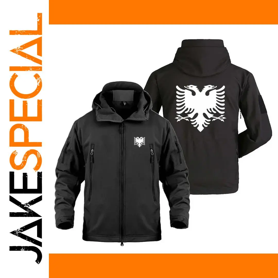 Military Shark Skin Albania Flag Jacket for Men 1 Military Shark Skin Albania Flag Jacket for Men