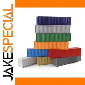9pcs HO Scale 1:87 Blank Shipping Containers