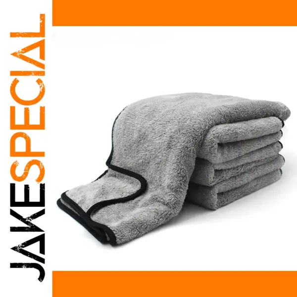 Premium Microfiber Car Cleaning Towel - Gray