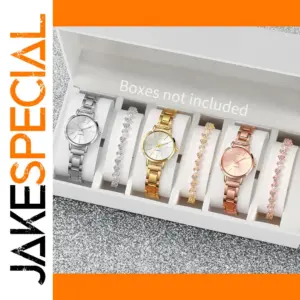 6PC Fashion Quartz Watch Bracelet Set V248