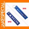 5PCS Embroidered Keychains with Blue Letters