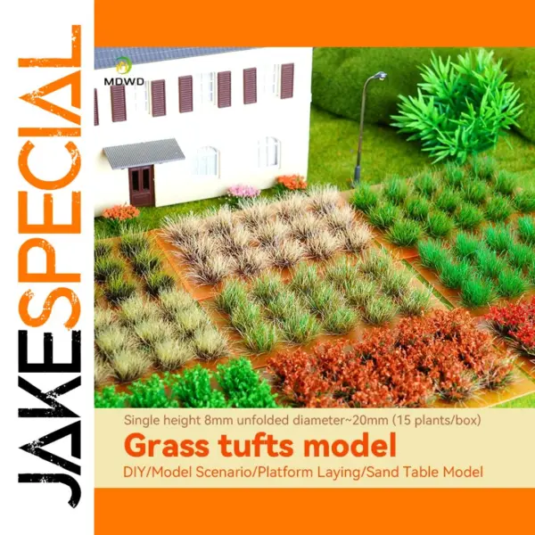 15pcs Miniature Flower Grass Clusters 8mm-10mm
