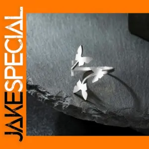 Butterfly Stainless Steel Adjustable Rings