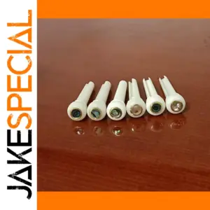 6 Pack Acoustic Guitar Bridge Pins Pure Bone