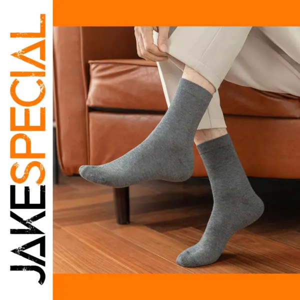 10 Pairs Men's Cotton Crew Socks Black