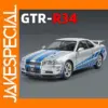 1:24 Nissan GT-R R34 Diecast Model Car