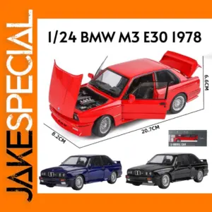 1/24 BMW M3 E30 Diecast Toy Car Model