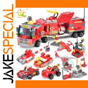 HUIQIBAO 678PCS Fire Rescue Building Blocks