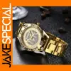 Luxury Women's Crystal Diamond Watch Gold