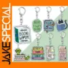 Funny Book Worms Keychain for Bag Lovers