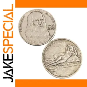 Leonardo da Vinci Silver Plated Copy Coin