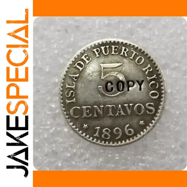1896 Puerto Rico 5 Centavo Replica Coin