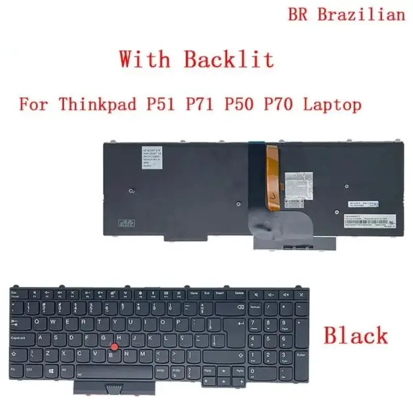 Backlit Keyboard for Lenovo Thinkpad P51 P71 P50 P70 - Image 18