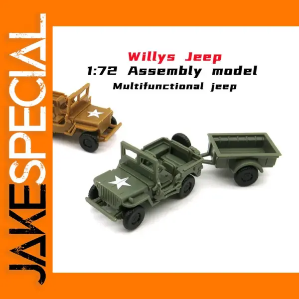 1/72 WWII Willys Jeep Assembly Model Kit