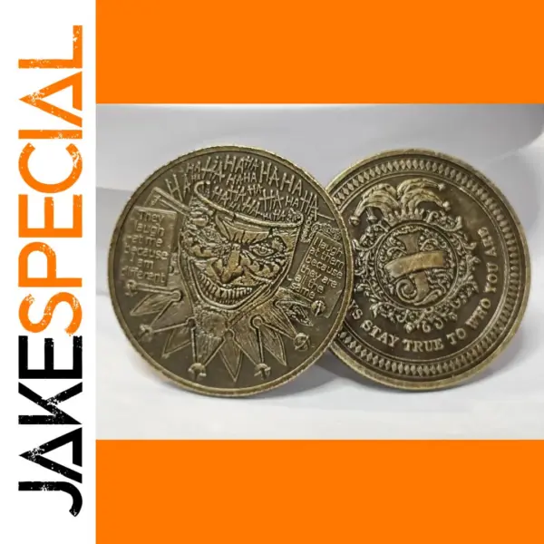 Joker Coin Commemorative Medal Vintage Design