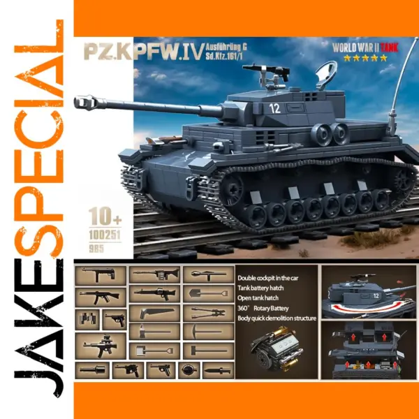 World War II Tank Building Blocks Set