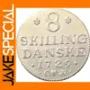 1729 Denmark 8 Skilling Replica Collectible