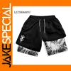 Men's Anime Print 2-in-1 Performance Shorts
