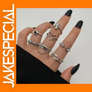 Skull Rings Set Vintage Gothic for Women