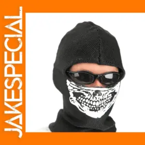 1/6 Scale Black Skull Mask for Action Figures