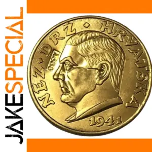1941 Croatia 500 Kuna Gold Plated Coin Copy