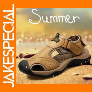 Men's Leather Outdoor Sports Sandals Size 47-48