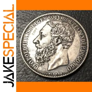 Congo Free State 5 Francs Silver Coin Replica