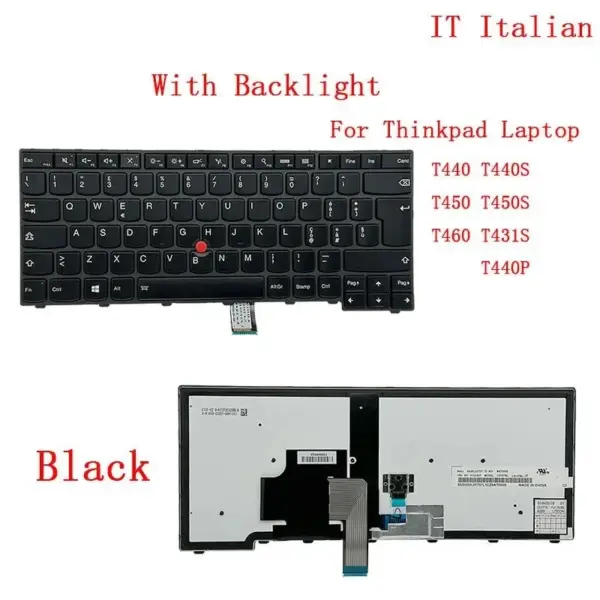 Italian Backlight Keyboard for Lenovo Thinkpad T460 - Image 8