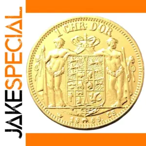 1869 Denmark 22K Gold Plated Copy Coin