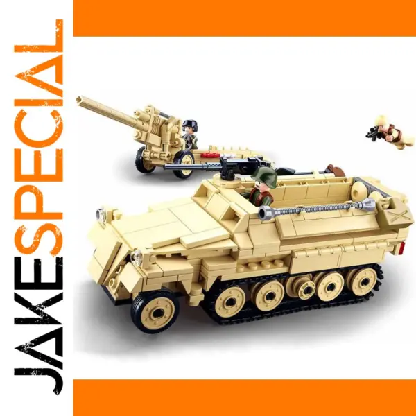 WW2 German Half-Track Cannon Tank Set